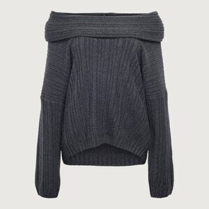 Oak and Fort Oversized Slouchy Off The Shoulder Sweater